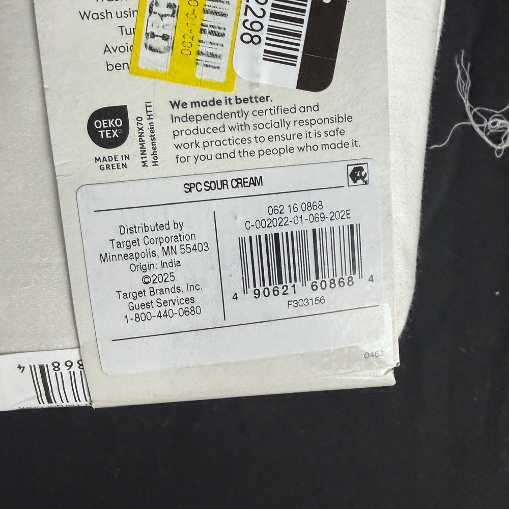 Standard Solid Performance 400 Thread Pillowcase Set Sour Cream - Threshold™ - Picture 9 of 9